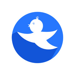 Flying logo bird icon