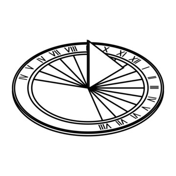 Sundial icon. Simple illustration of sundial vector.
