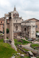 Naklejka premium The ruins of the Roman Forum in Rome