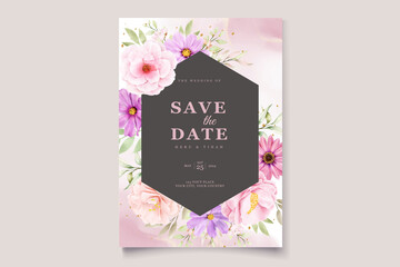 CHRYSANTHEMUM WEDDING invitation card set
