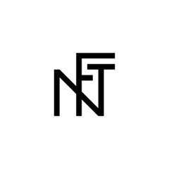 initial letter NFT monogram logo vector