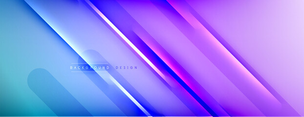 Abstract background - lines composition created with lights and shadows. Technology or business digital template. Trendy simple fluid color gradient abstract background with dynamic