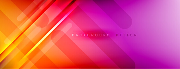 Abstract background - lines composition created with lights and shadows. Technology or business digital template. Trendy simple fluid color gradient abstract background with dynamic