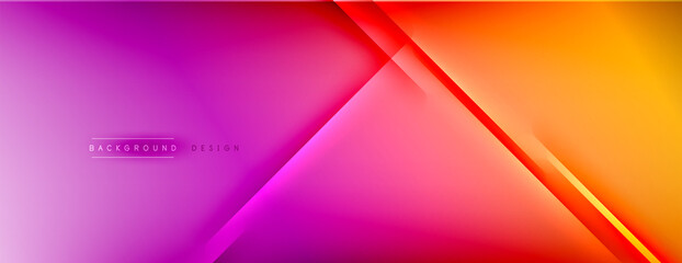Abstract background - lines composition created with lights and shadows. Technology or business digital template. Trendy simple fluid color gradient abstract background with dynamic