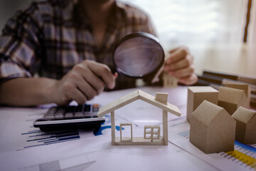 Concept of Real Estate House Appraisal And Inspection. House Realtor agent Checking Home.