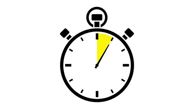 Video Grafische Stoppuhr 60 Sekunden/Minuten Schwarz Bunt