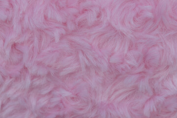 Pink luxury wool natural fluffy fur wool skin texture  close-up