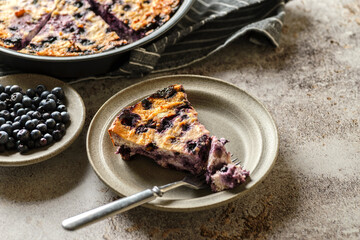 cottage cheese casserole with blueberries