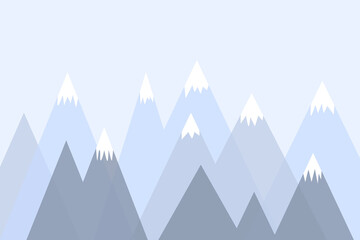 Mountain landscape with minimalistic triangle shapes