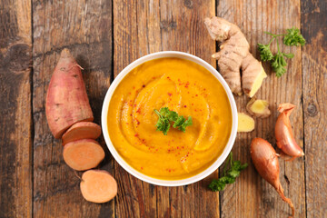sweet potato soup with ginger root