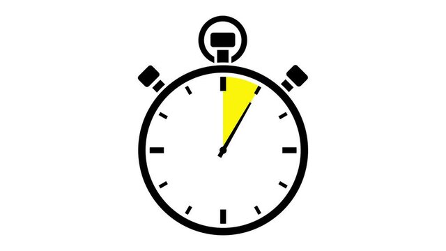 Video Grafische Stoppuhr 60 Sekunden/Minuten Schwarz Bunt Regenbogen