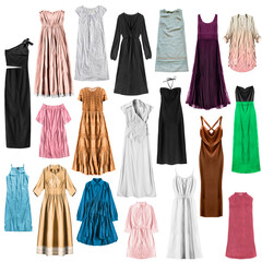 Dresses collection isolated