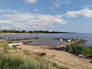 Obraz premium The romantic scenery in the coastal landscapes with beaches and hills in Southern Sweden, Scandinavia