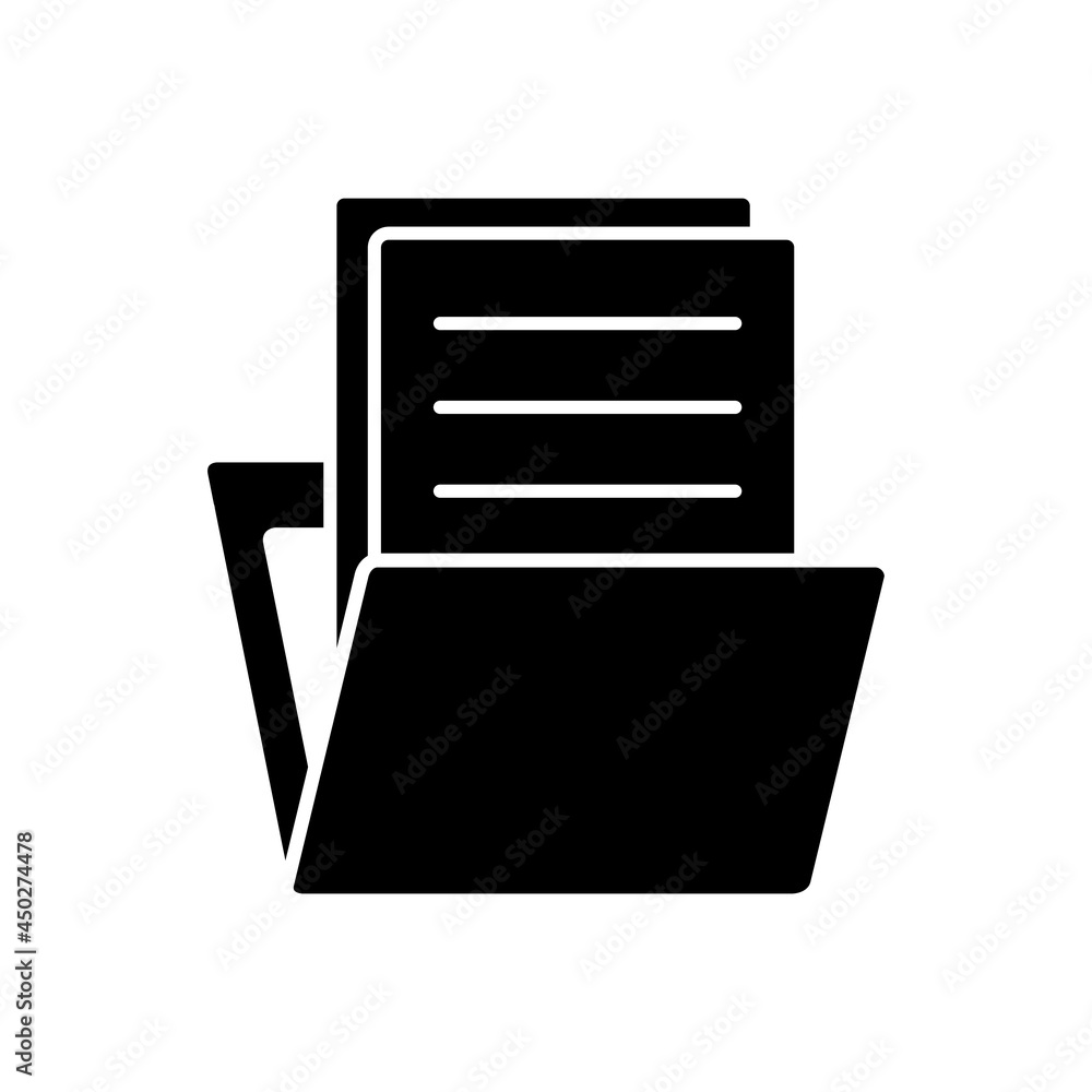 Aufkleber folder with documents icon vector