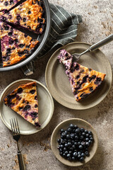cottage cheese casserole with blueberries
