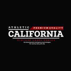 california athletic premium quality vintage label series