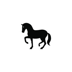 Fototapeta na wymiar black horse vector illustration for icon, symbol or logo