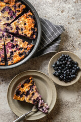 cottage cheese casserole with blueberries