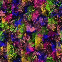 Naklejka premium painting watercolor seamless abstract pattern background fabric design print wrapping paper digital illustration texture wallpaper