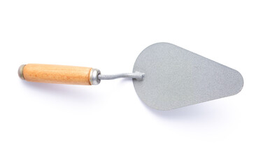 Trowel isolated on white background. Mason tool