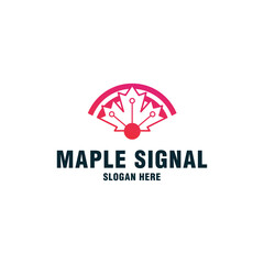 Maple signal logo template on modern style