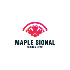 Maple signal logo template on modern style