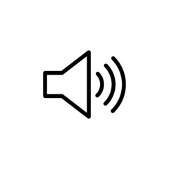 Volume icon black vector illustration