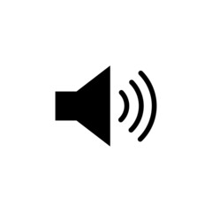 Volume icon black vector illustration