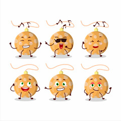 An image of christmas lights orange dancer cartoon character enjoying the music