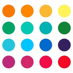 Color palette circles collection. Vector illustration.