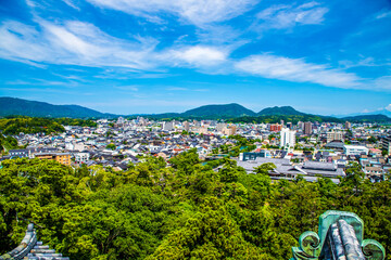 島根県　松江城天守閣からの眺め　