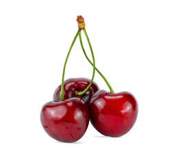 cherries isolated on white background