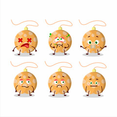 Christmas lights orange cartoon character with nope expression