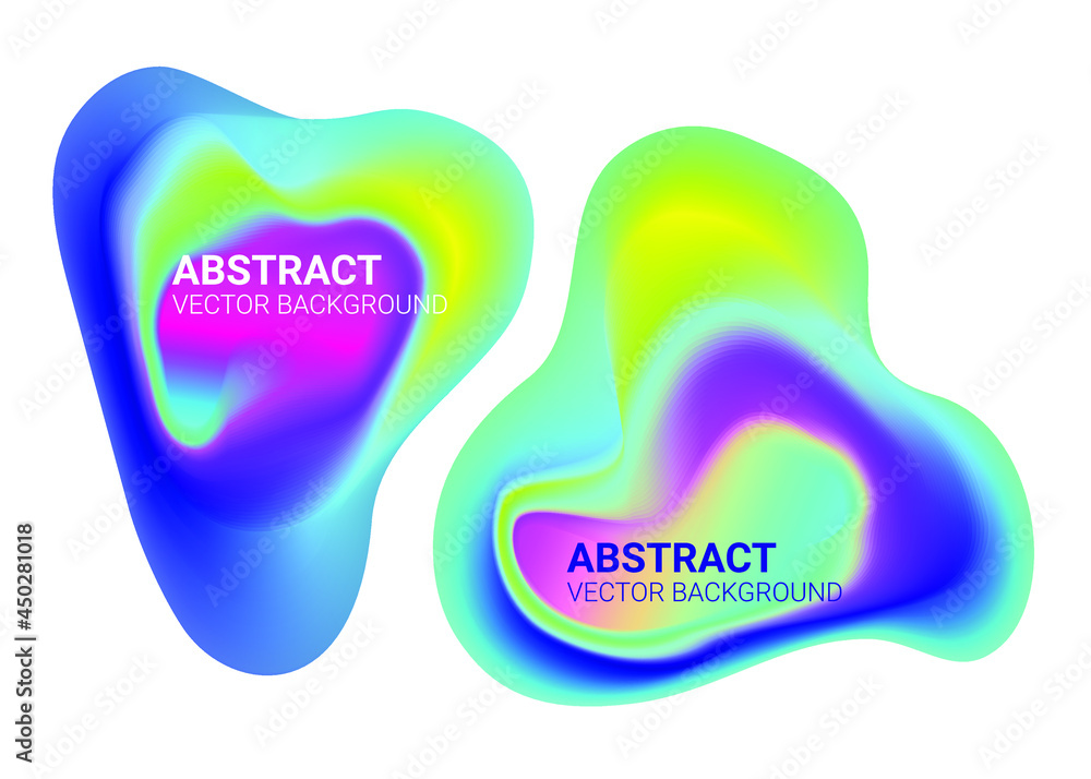Aufkleber abstract liquid color gradient waves. fluid freeform colorful shapes. blur colors effect soft transi