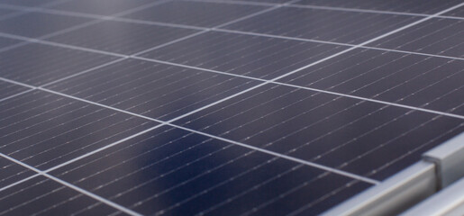 Close-up of Solar energy panel photovoltaics. Detail
