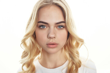 Naklejka premium beautiful woman fashion Lifestyle light background