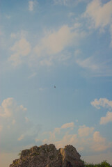 flying above the clouds