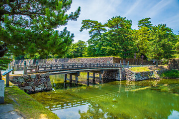 Fototapeta na wymiar 島根県　松江城の石垣
