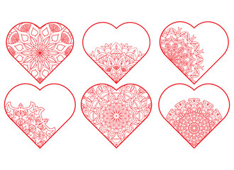 Heart set vactor love valentines day elements.Heart Frame Set