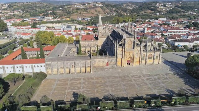 Aerial view of Mosteiro de Batalha (Monastery of Batalha), Portugal