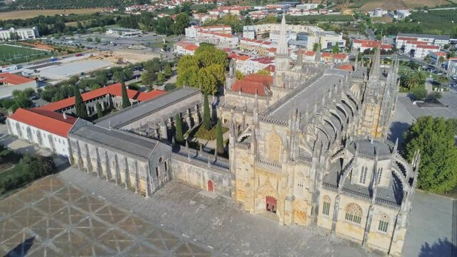 Aerial view of Mosteiro de Batalha (Monastery of Batalha), Portugal