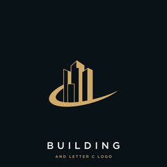BUILDING AND LETTER C LOGO