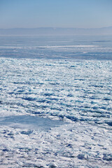 Lake Baikal ice. Winter landscape