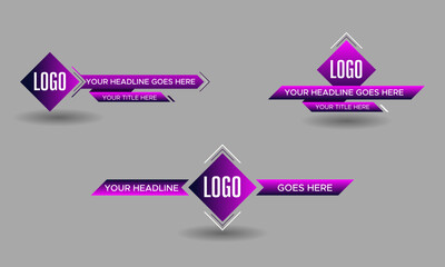 Modern attractive abstract Lower third design template Vector illustration