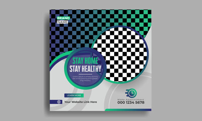 Medical social media banner template design vector