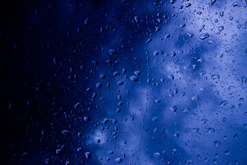 Blue water drops pattern abstract background