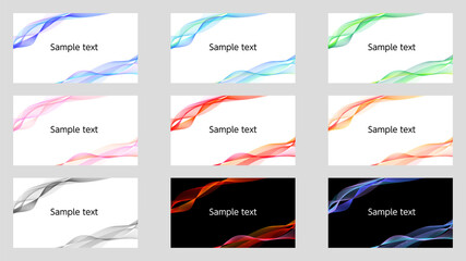 カラフルネットワークイメージ幾何学背景フレームセット