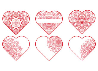 Cute Love Doodles Heart Frame Set.Love Elements Collection Free