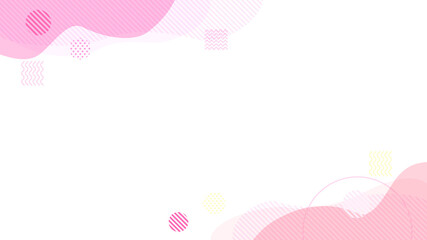 ピンク色抽象幾何学曲線のフレーム背景