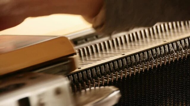 modern Machine For Knitting On Weaving Mill